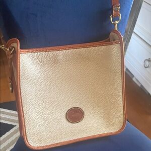 Dooney & Bourke Cream and Brown Crossbody Bag